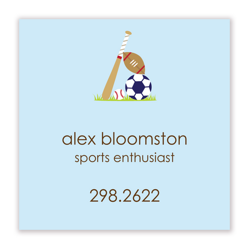 Blue Sports Sticker