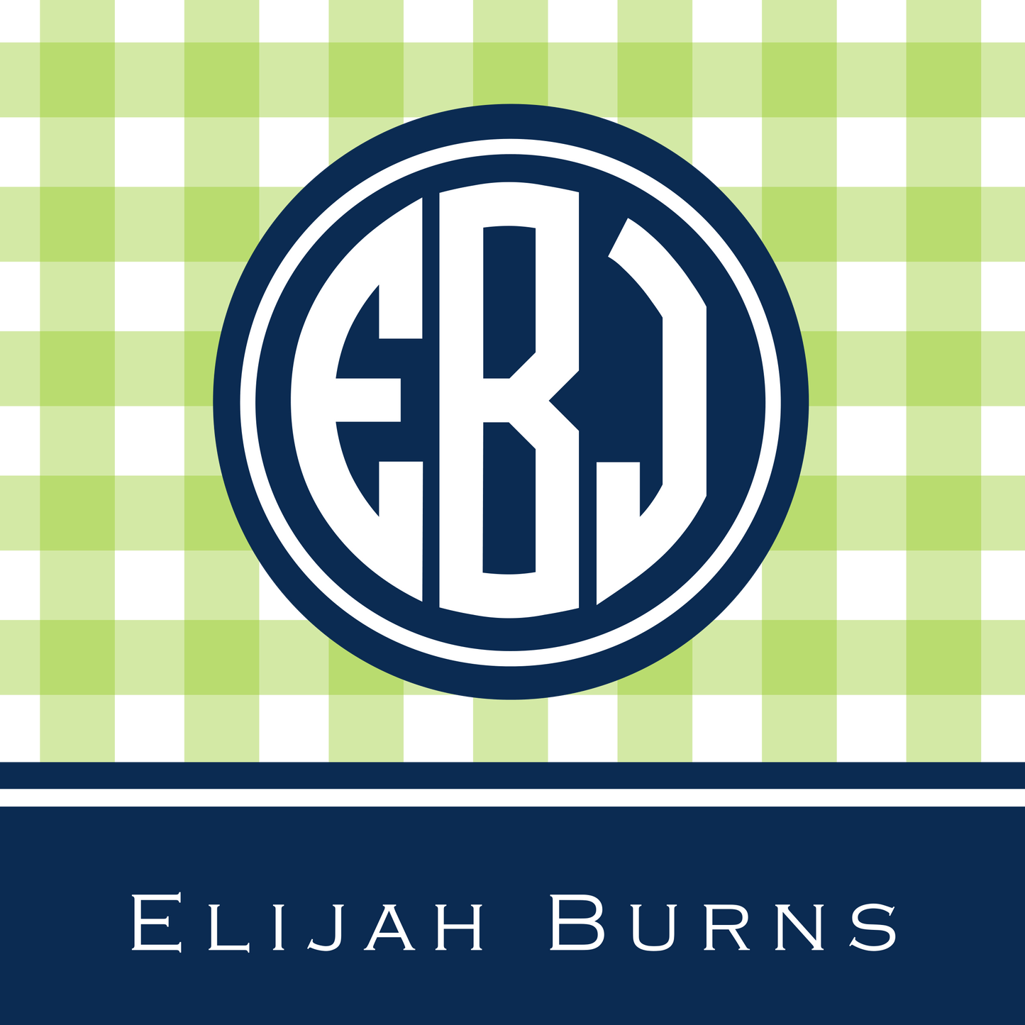 Blue and Green Initials Sticker