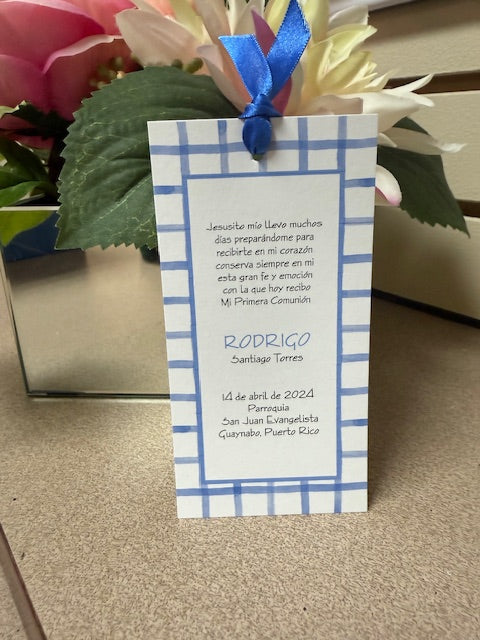 Bookmark Blue Squares Border