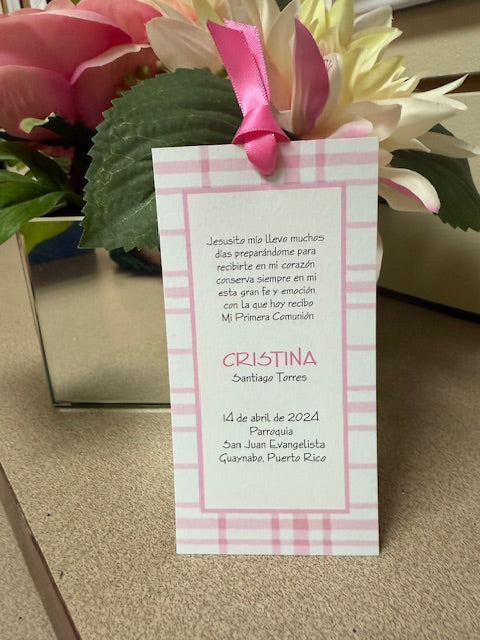 Bookmark Pink Squares Border