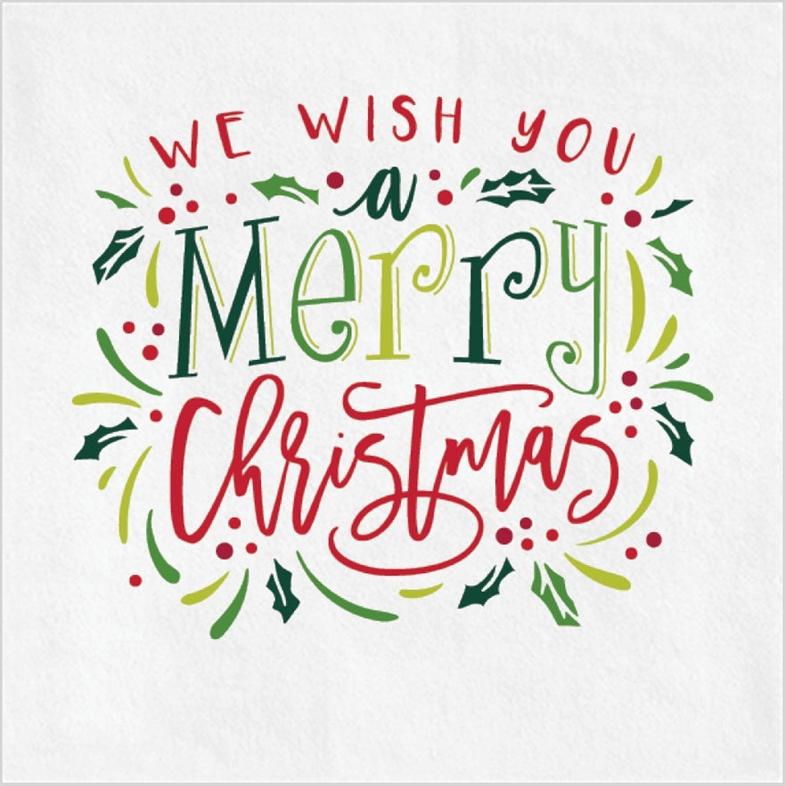 Merry Christmas Cocktail Napkin