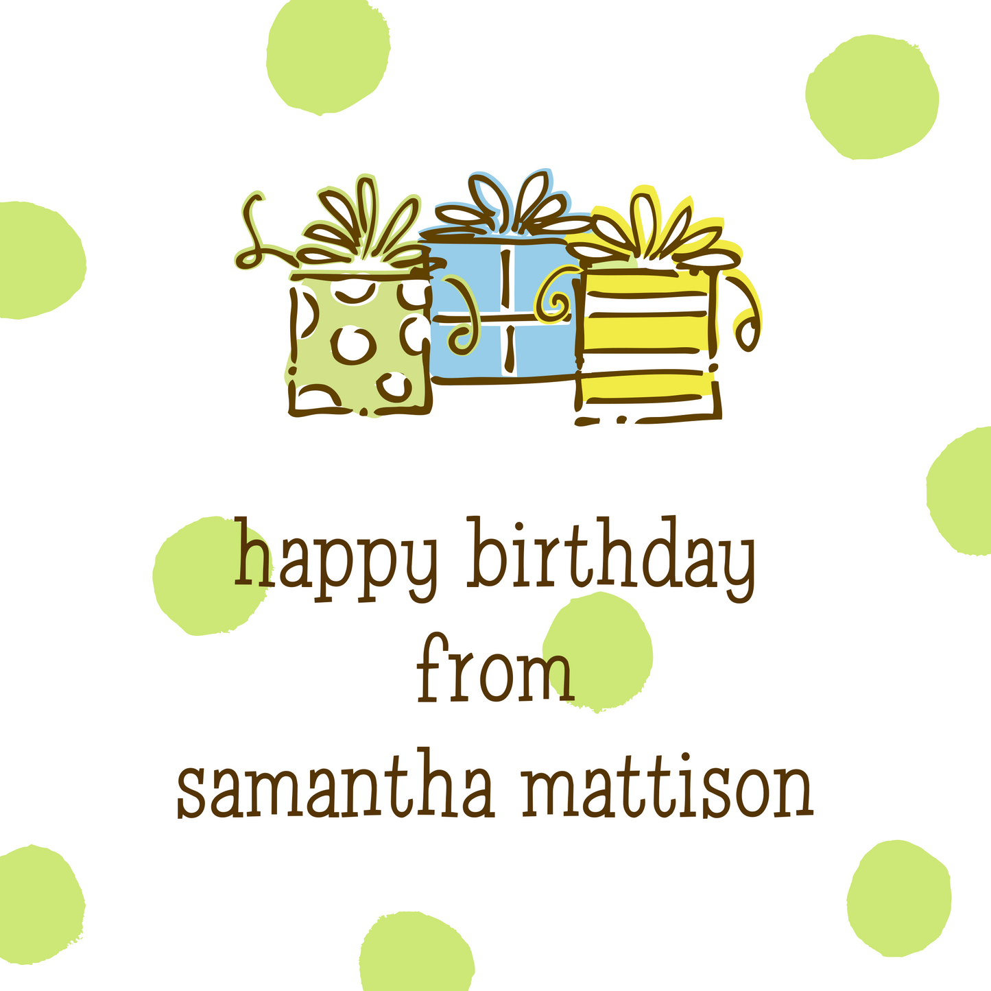 Gifts Green Dots Sticker