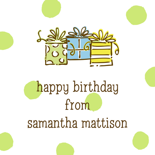 Gifts Green Dots Sticker