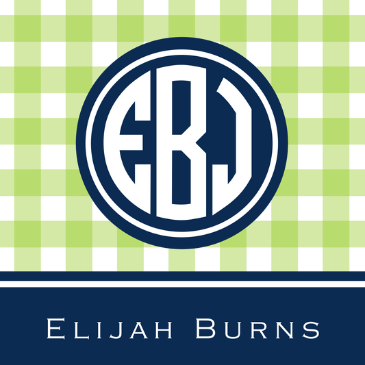 Blue and Green Initials Sticker