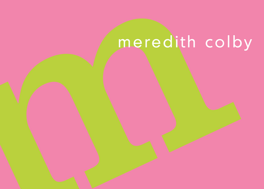 Pink and Green Initial Sticker