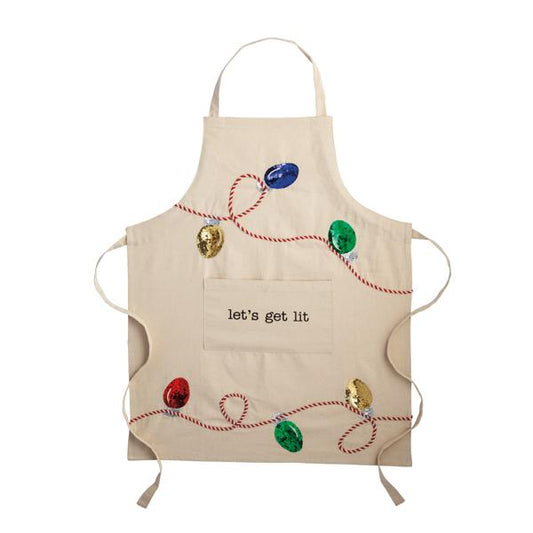 Christmas Lights Sequin Apron