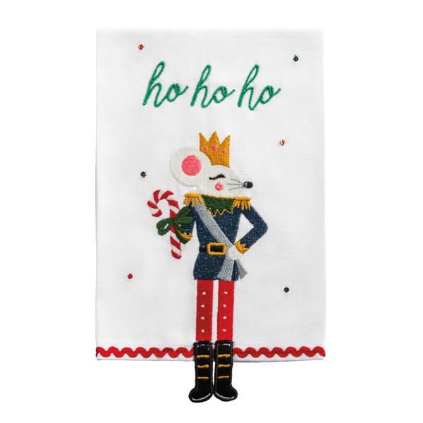 Christmas Rat Dangle Embroidery Towel