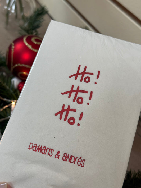 Beverage White 3 ply Napkin  Ho Ho Ho