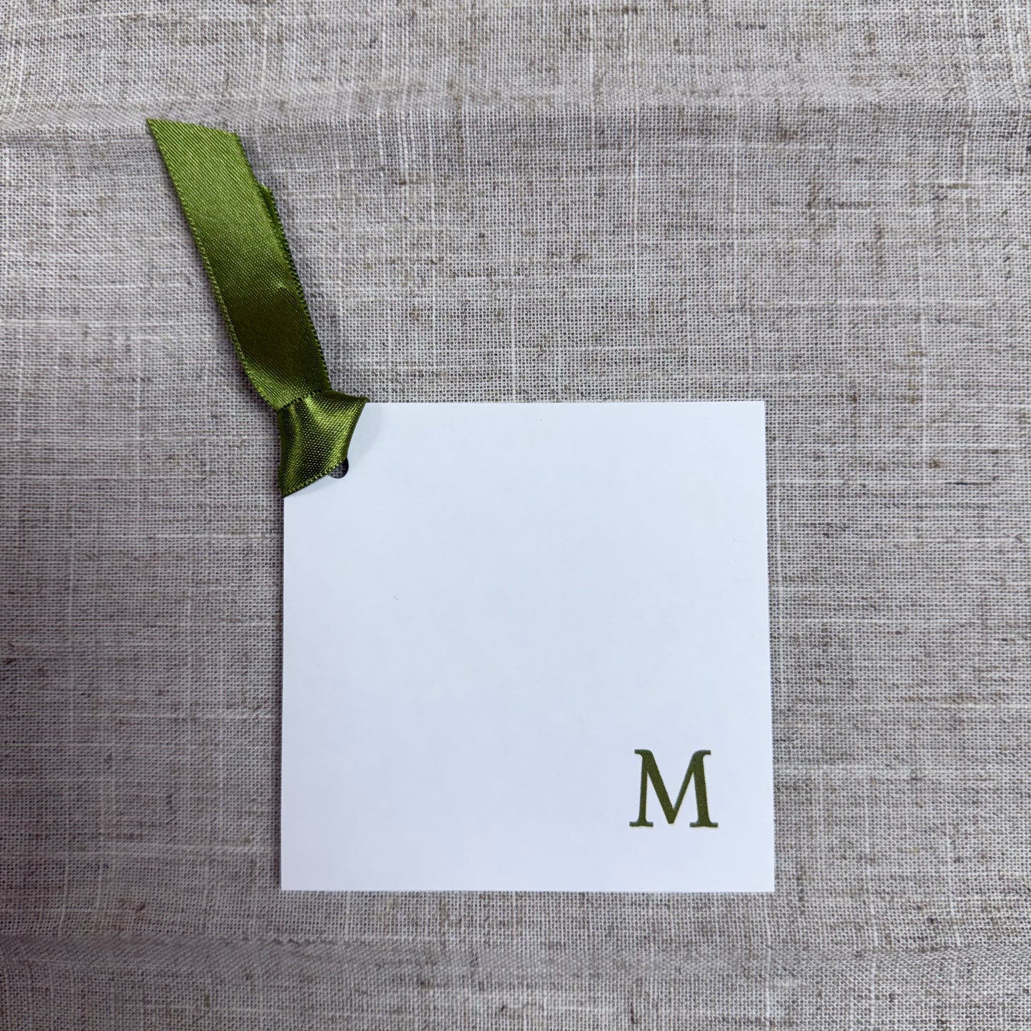 Square initial gift tags