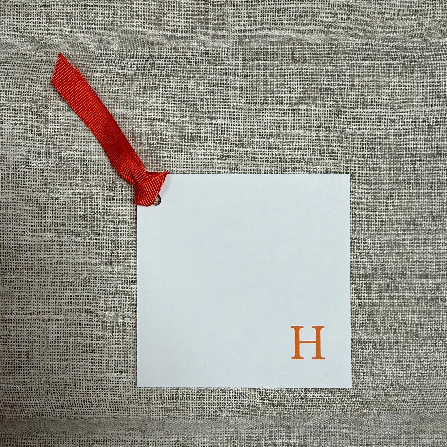 Square initial gift tags