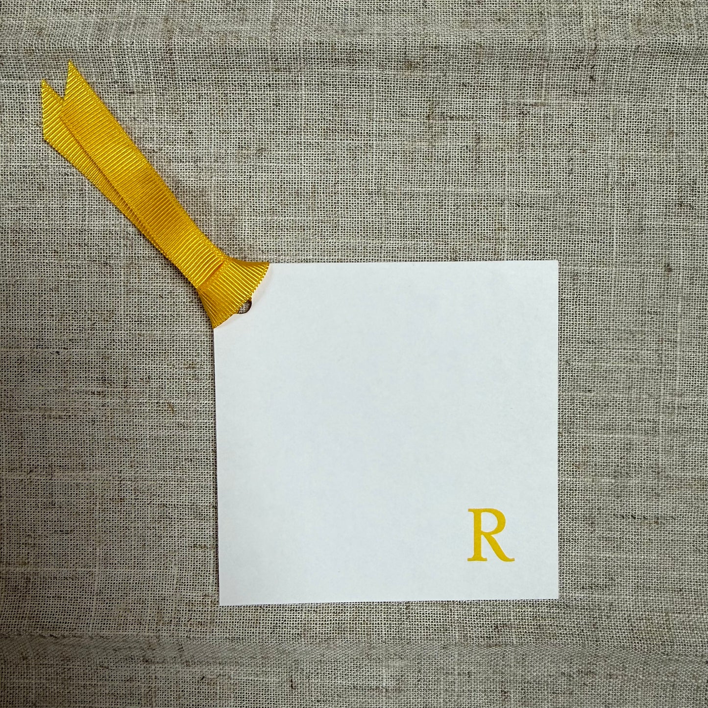 Square initial gift tags