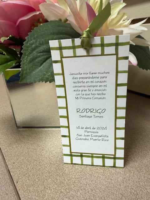 Bookmark Green Squares Border