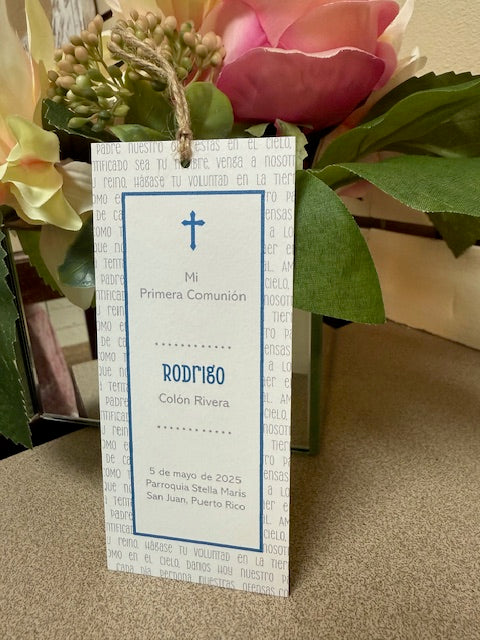 Bookmark Blessing Background Blue