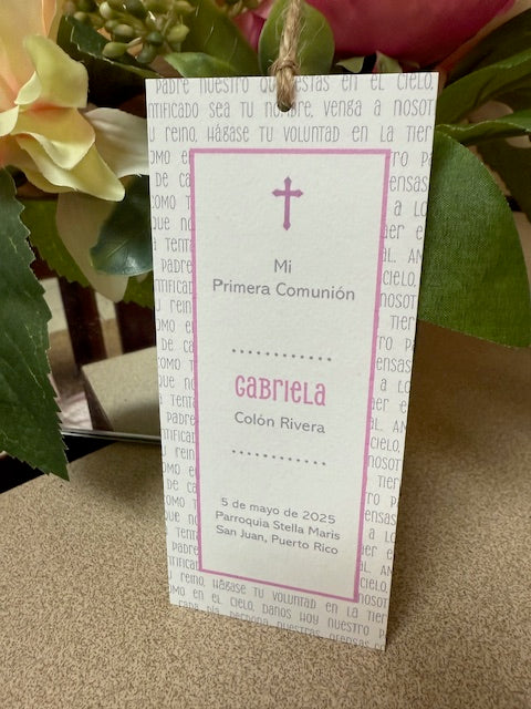 Bookmark Blessing Background Pink