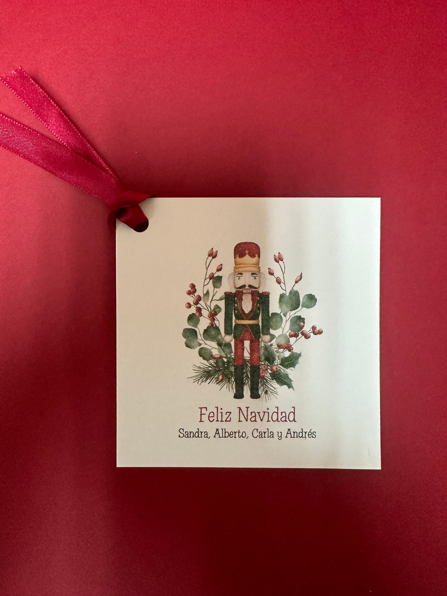 Wreath Nutcracker Gift Tag