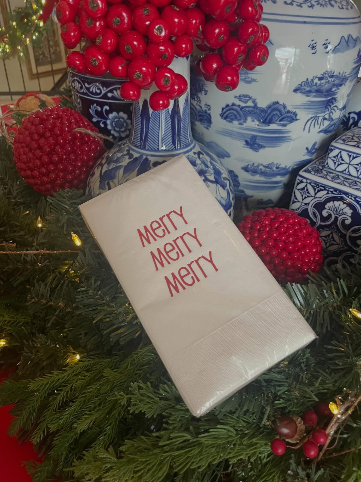 Merry Merry Towel Napkin Box of 25
