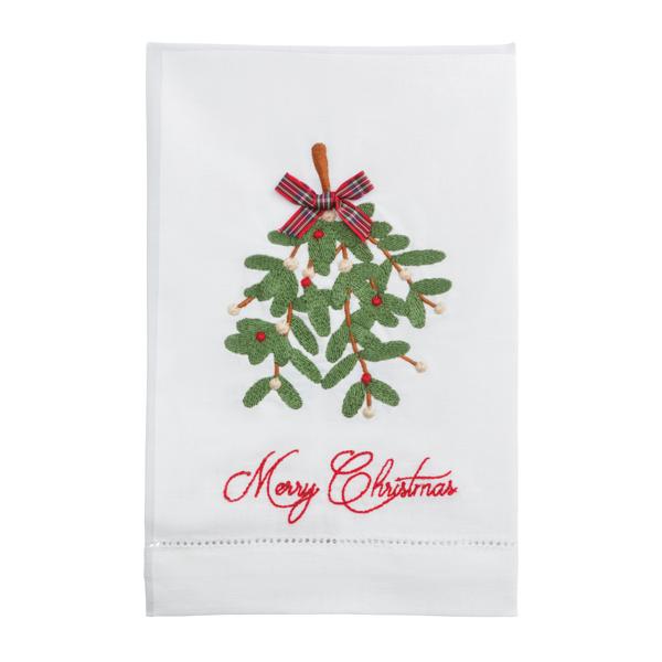 Mistletoe Embroidery Towel