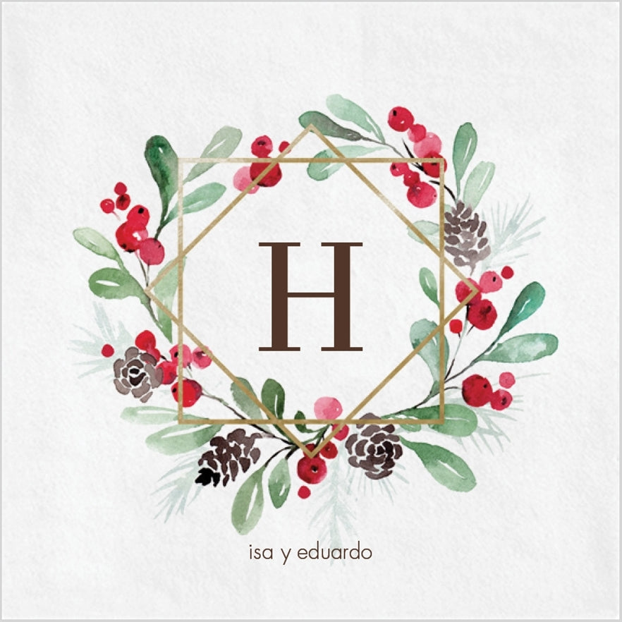 Holiday Wreath Napkin