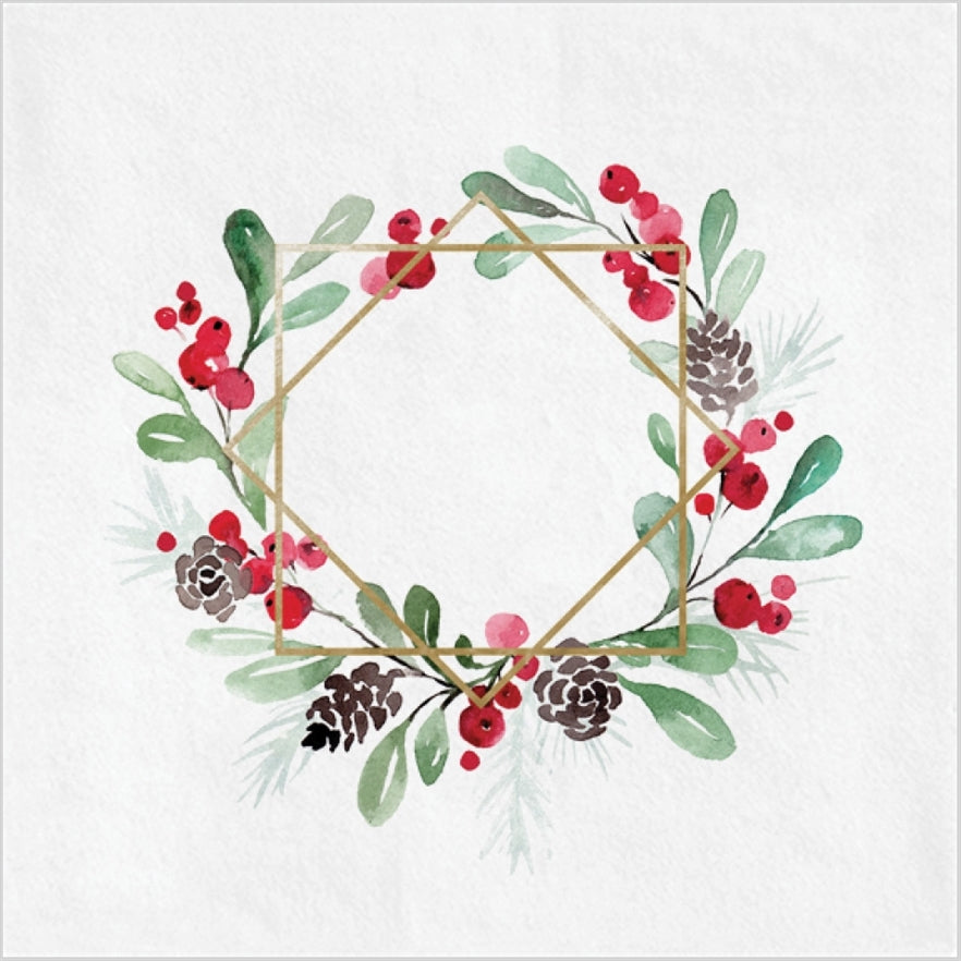 Holiday Wreath Napkin
