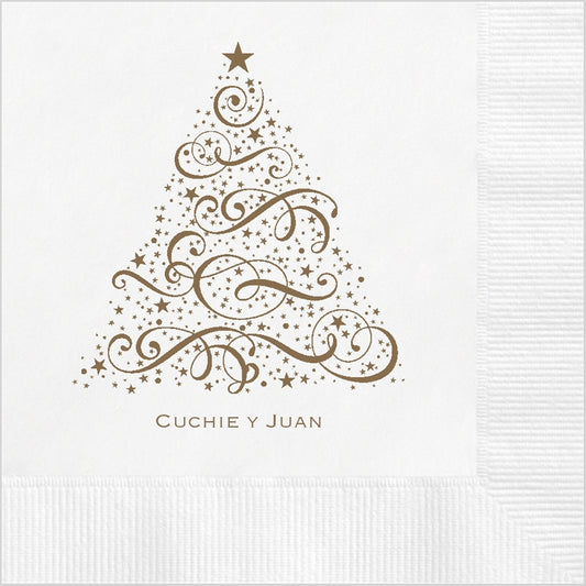 Christmas Tree Cocktail Napkin