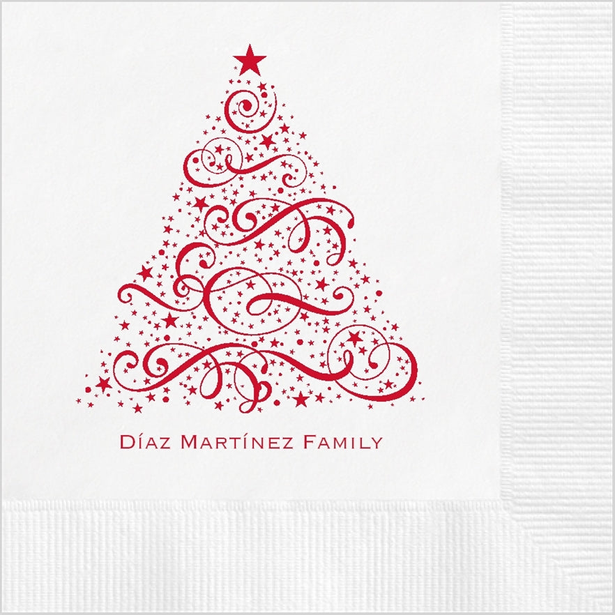 Christmas Tree Cocktail Napkin