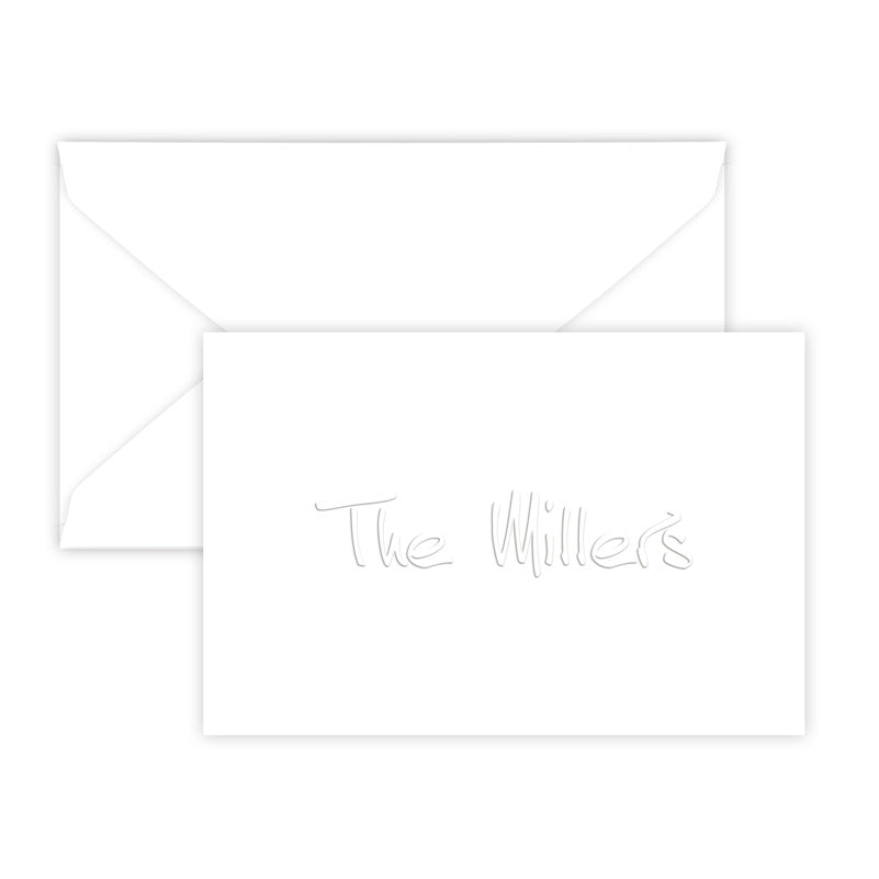 Gift Enclosures White/Names Blind Embossed