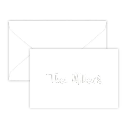 Gift Enclosures White/Names Blind Embossed