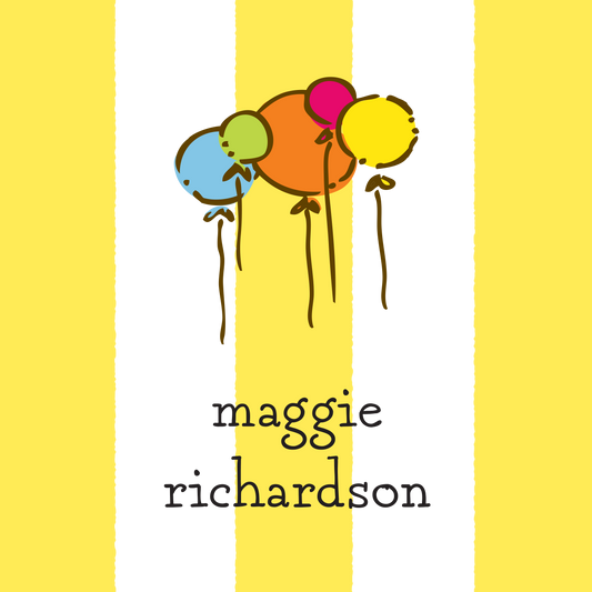 Yellow and White Stripes Sticker