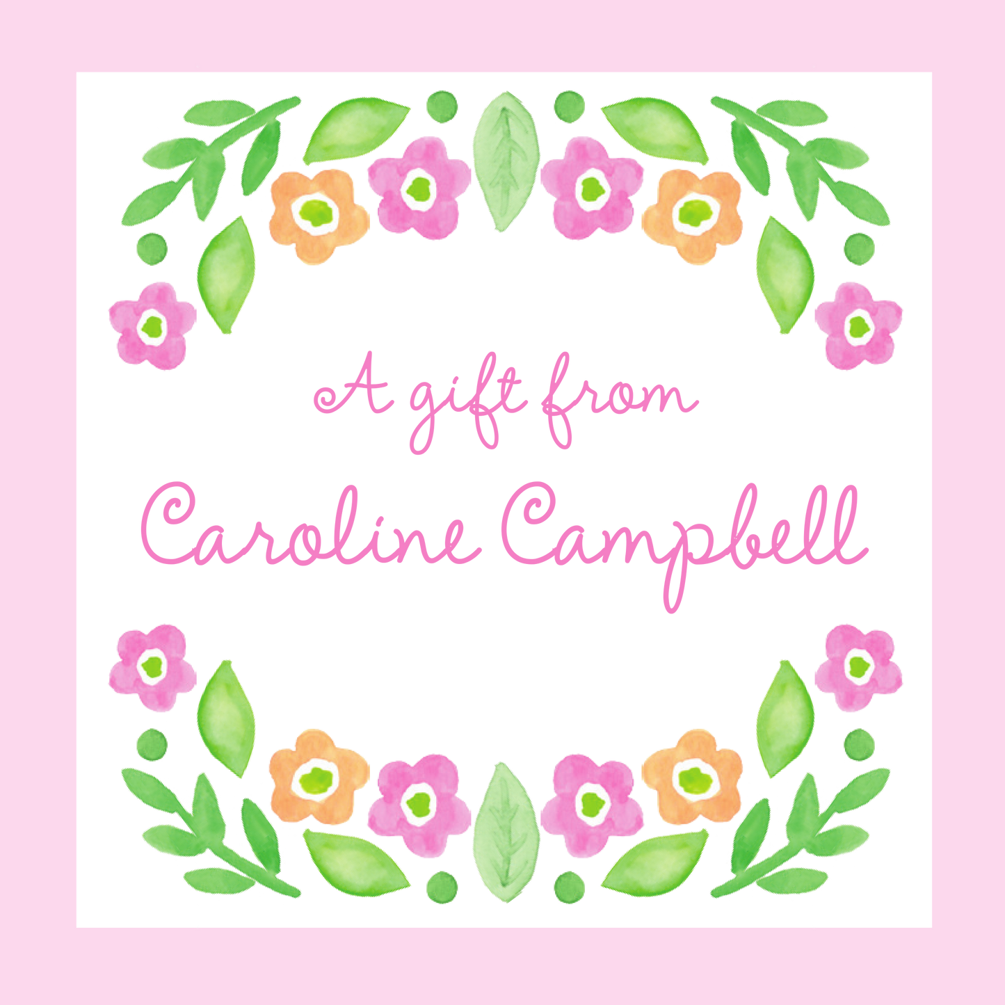 Pink and Orange Flowers Sticker