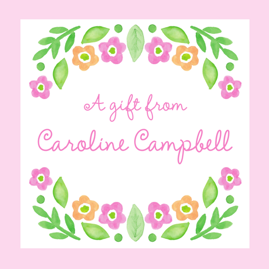 Pink and Orange Flowers Sticker